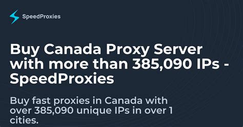 canada ip address proxy.